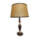 Leather-wrapped foot office or lounge lamp
