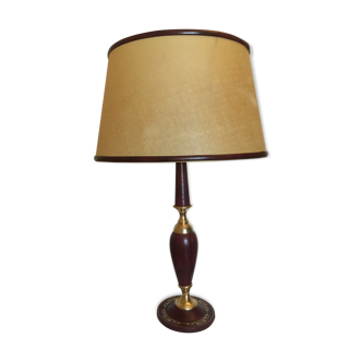 Lampe de bureau ou de salon pied gainé cuir