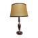 Leather-wrapped foot office or lounge lamp