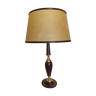 Leather-wrapped foot office or lounge lamp