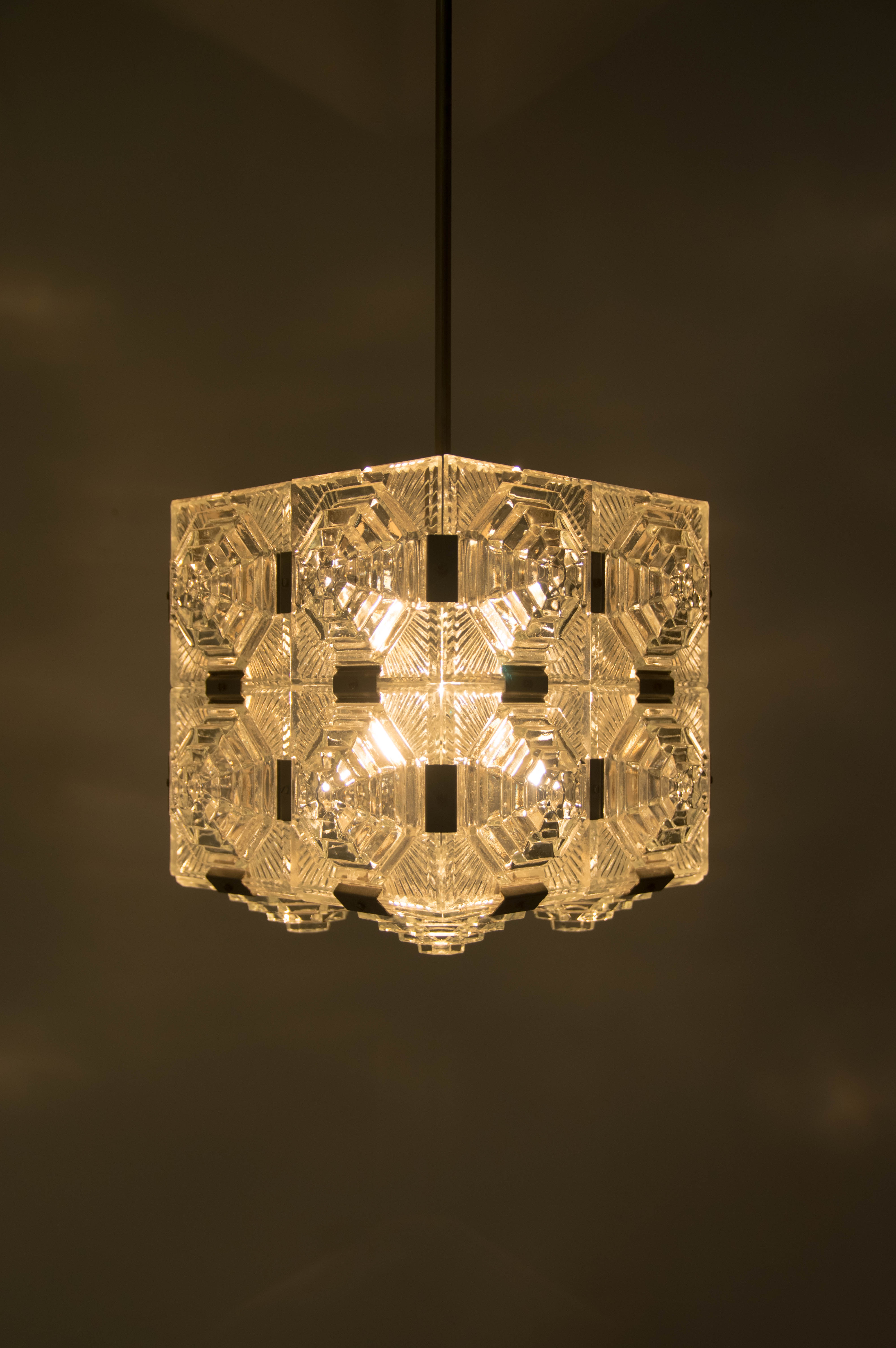 Set of Two Glass Pendant by Kamenicky Senov, 1960s