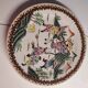 Vintage plate signed with Asian decor in earthenware 26cm