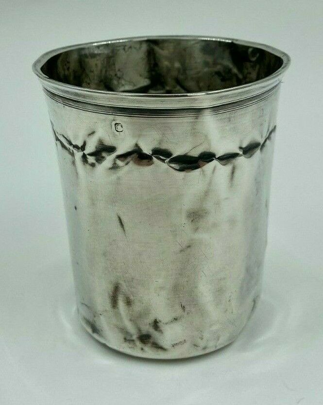 Silver timbale XlXeme poincon minerve large size 67 grams
