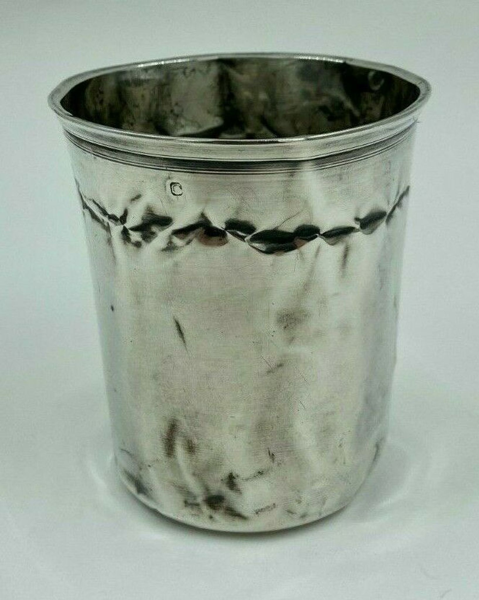 Silver timbale XlXeme poincon minerve large size 67 grams