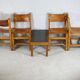 Ensemble de 4 chaises et table basse Maison Regain, France, circa 1970
