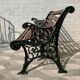 Vintage Victorian Garden Bench Cast Iron Wood #D43
