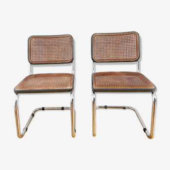 Paire de chaises par Marcel Breuer S32 pour Thonet, édition 87/97