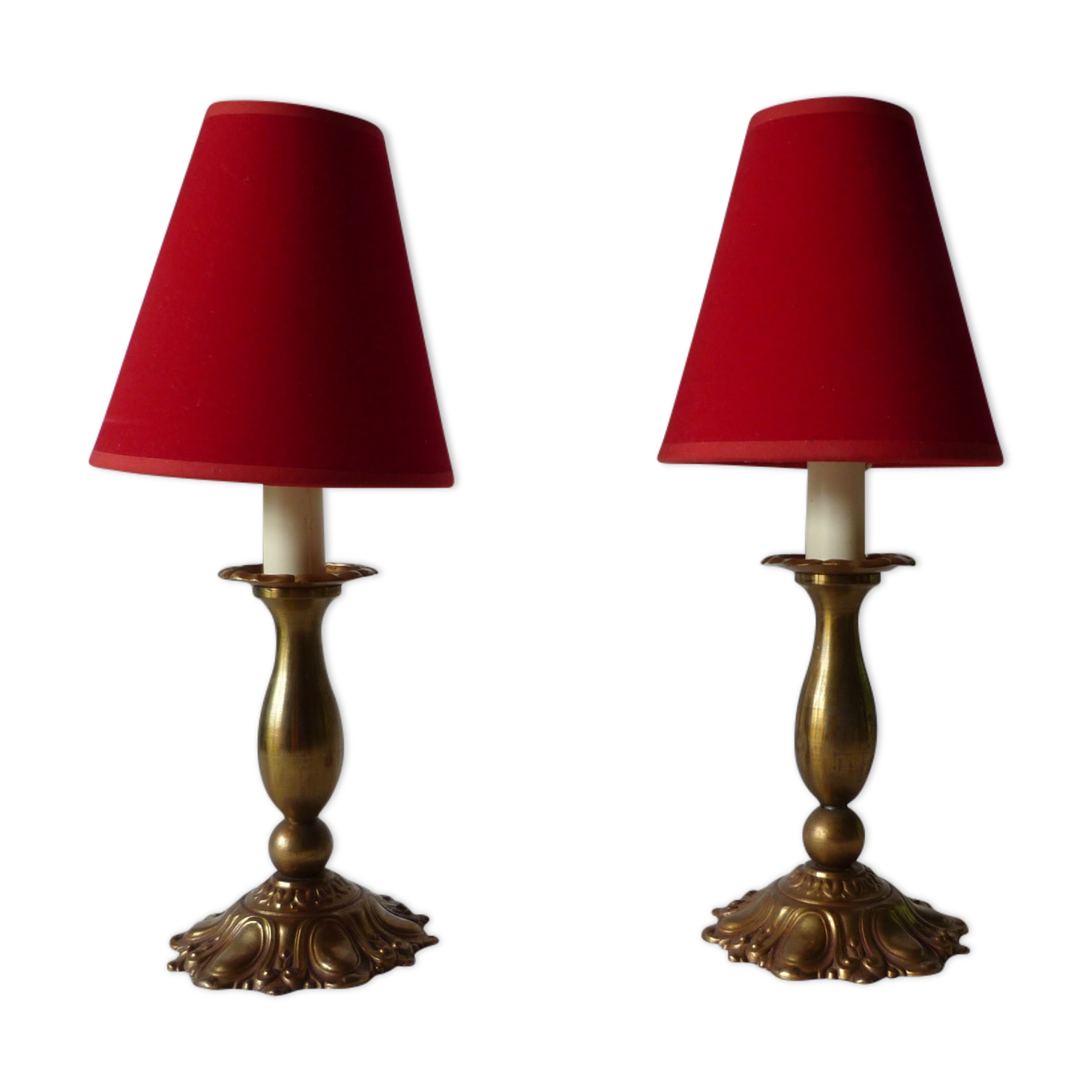 Pair of candlestick lamps
