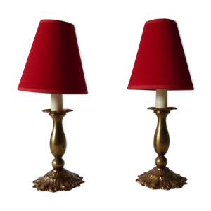 Paire de lampes bougeoir