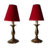 Pair of candlestick lamps