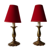 Pair of candlestick lamps