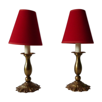 Pair of candlestick lamps