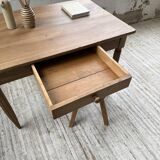 1950s walnut bistro farmhouse table