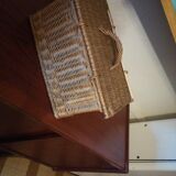 Small wicker suitcase basket 1900