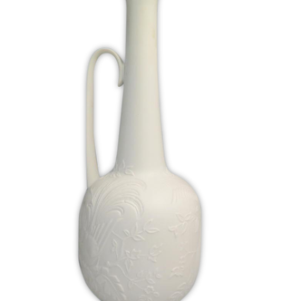 Vasque porcelaine biscuit "Oiseaux de Paradis" signée Kaiser Germany (1980)