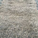 Tapis Rya vintage en laine suédoise, tissé à la main et signé S.L., années 1960