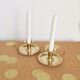 Lot de 2 bougeoirs en laiton vintage