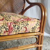 Rattan and cane chair - 1980s