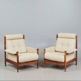 Pair midcentury Scandinavian lounge chairs, Denmark 1960s