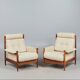 Pair midcentury Scandinavian lounge chairs, Denmark 1960s