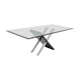 Italian Carrara marble dining table 1970s