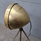 Ancien phare Ducellier en laiton poli sur trépied laiton réglable