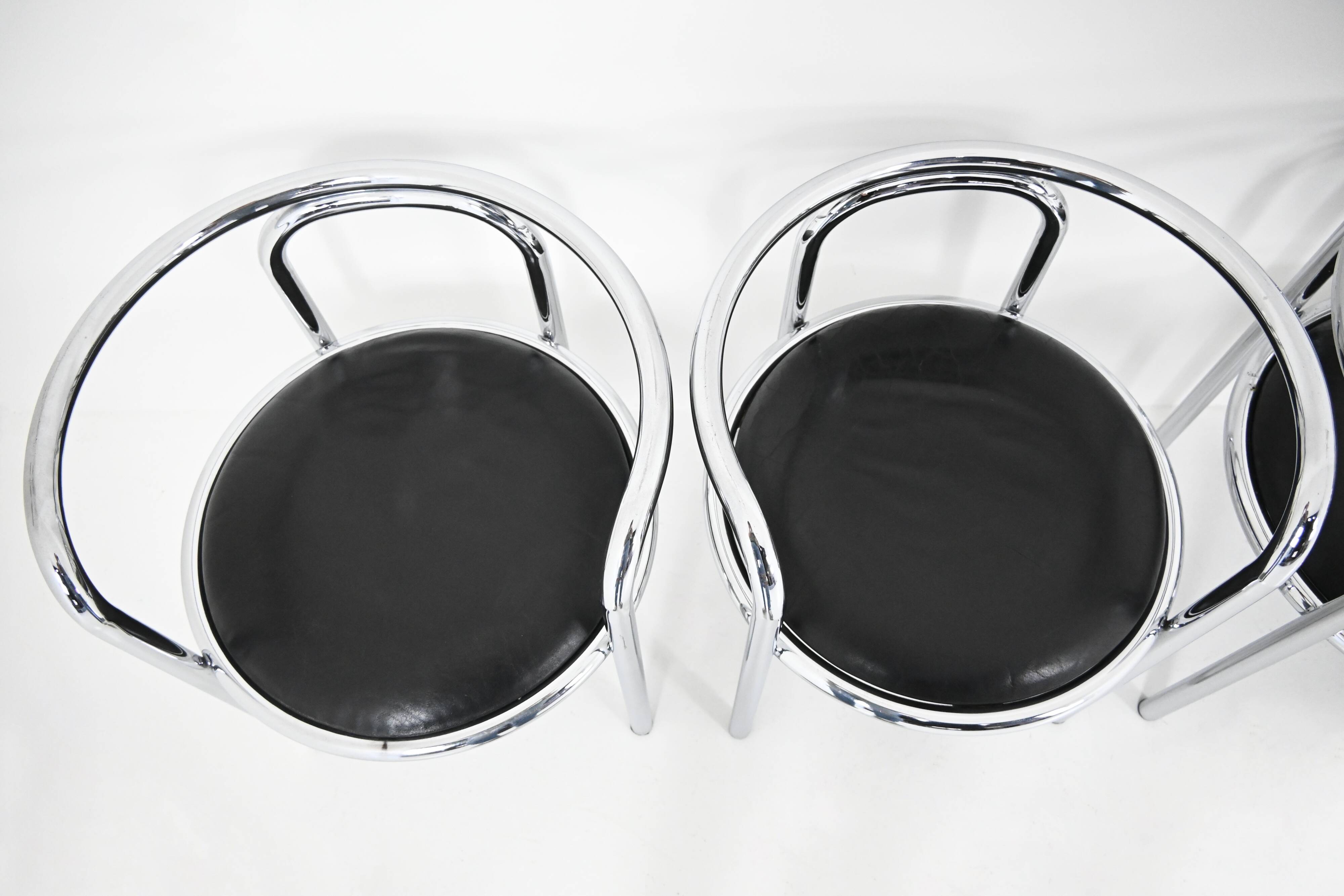 6 “Locus Solus” Chairs by Gae Aulenti for Poltronova, 1960s
