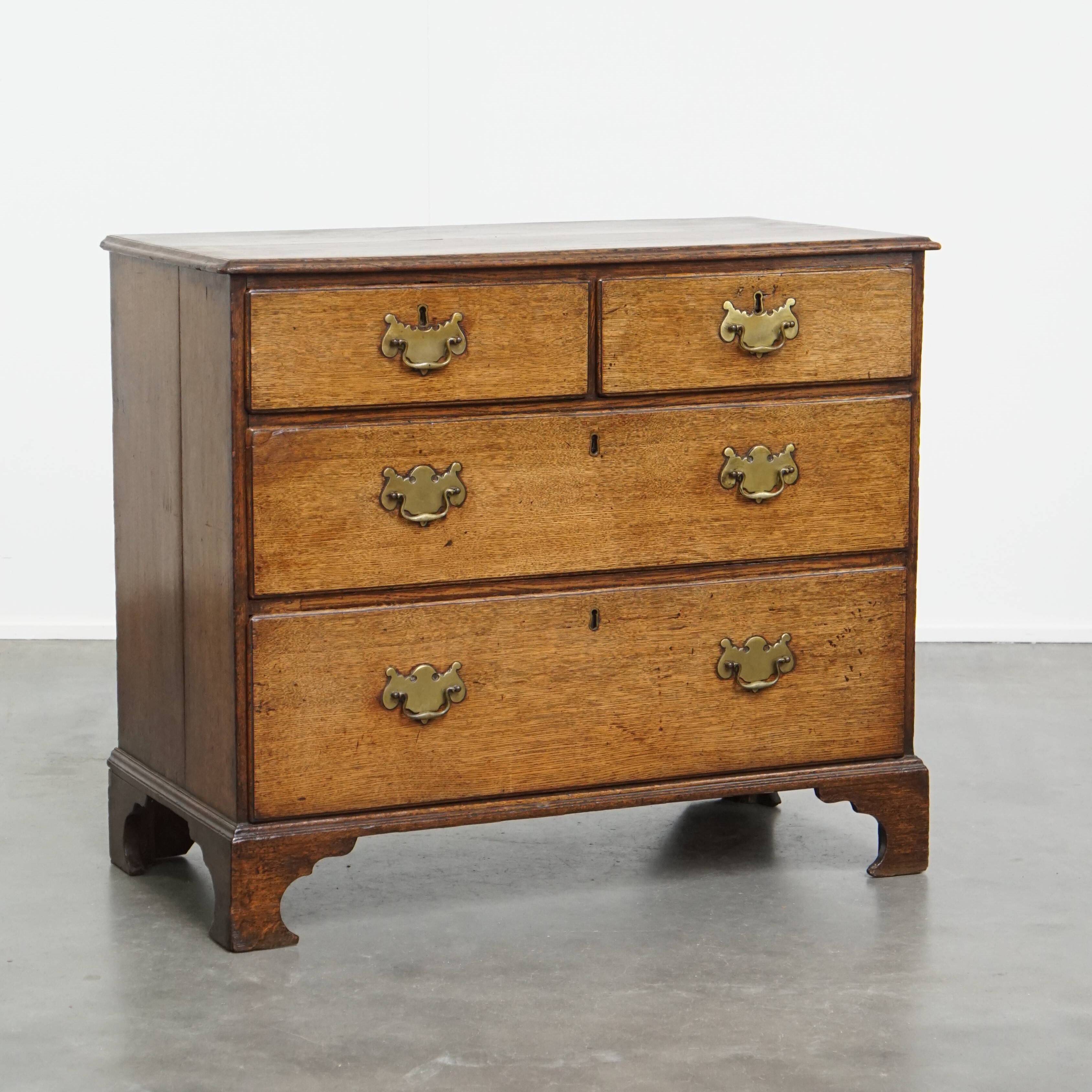 Antique 18th-Century English Oak Chest of Drawers