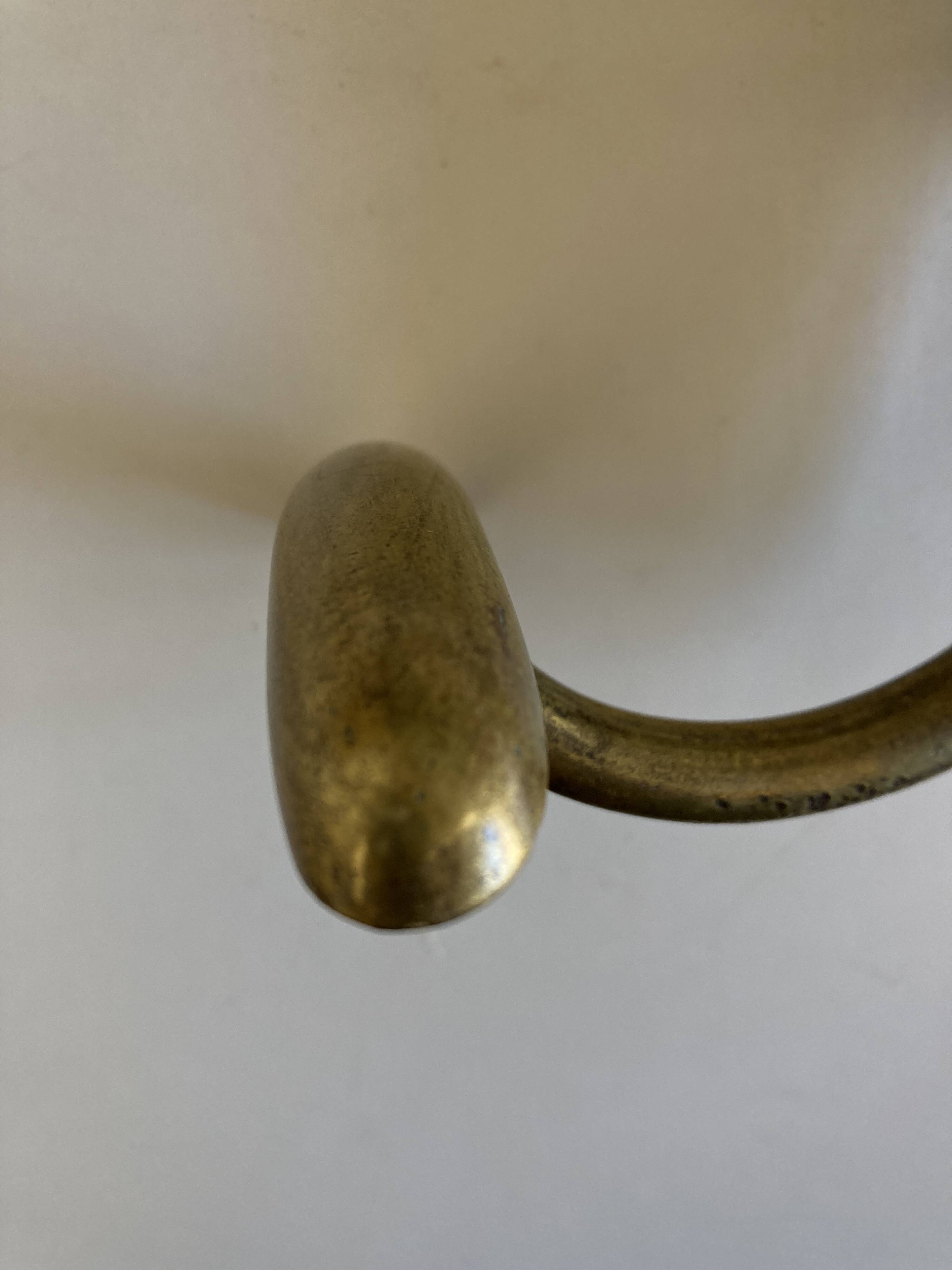 Country hook 1930 in patinated gilded brass