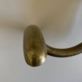 Patère de campagne 1930 en laiton doré patiné