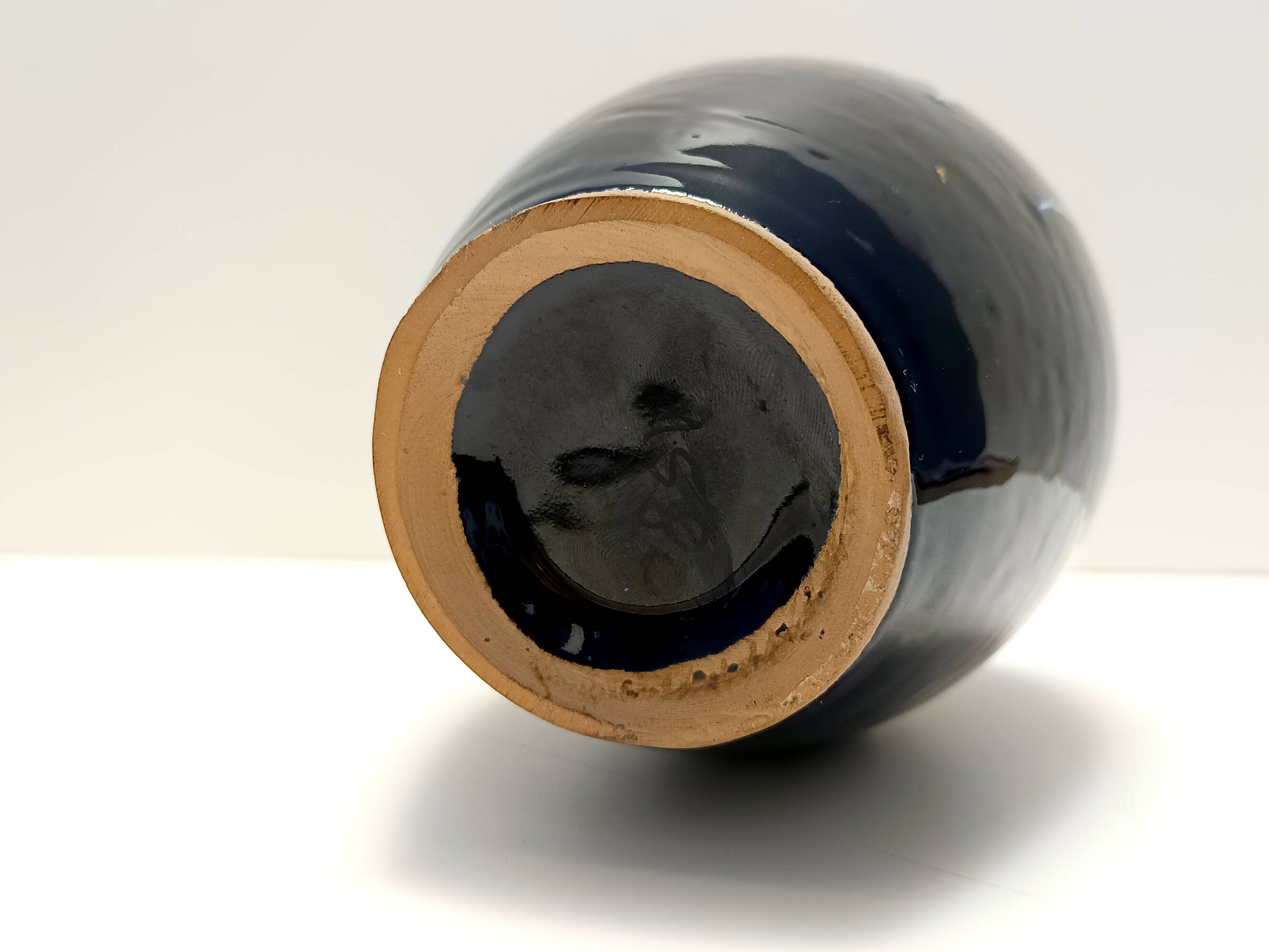 Multicolored Glazed Earthenware Vase by Roberto Rigon for Bertoncello, Ital