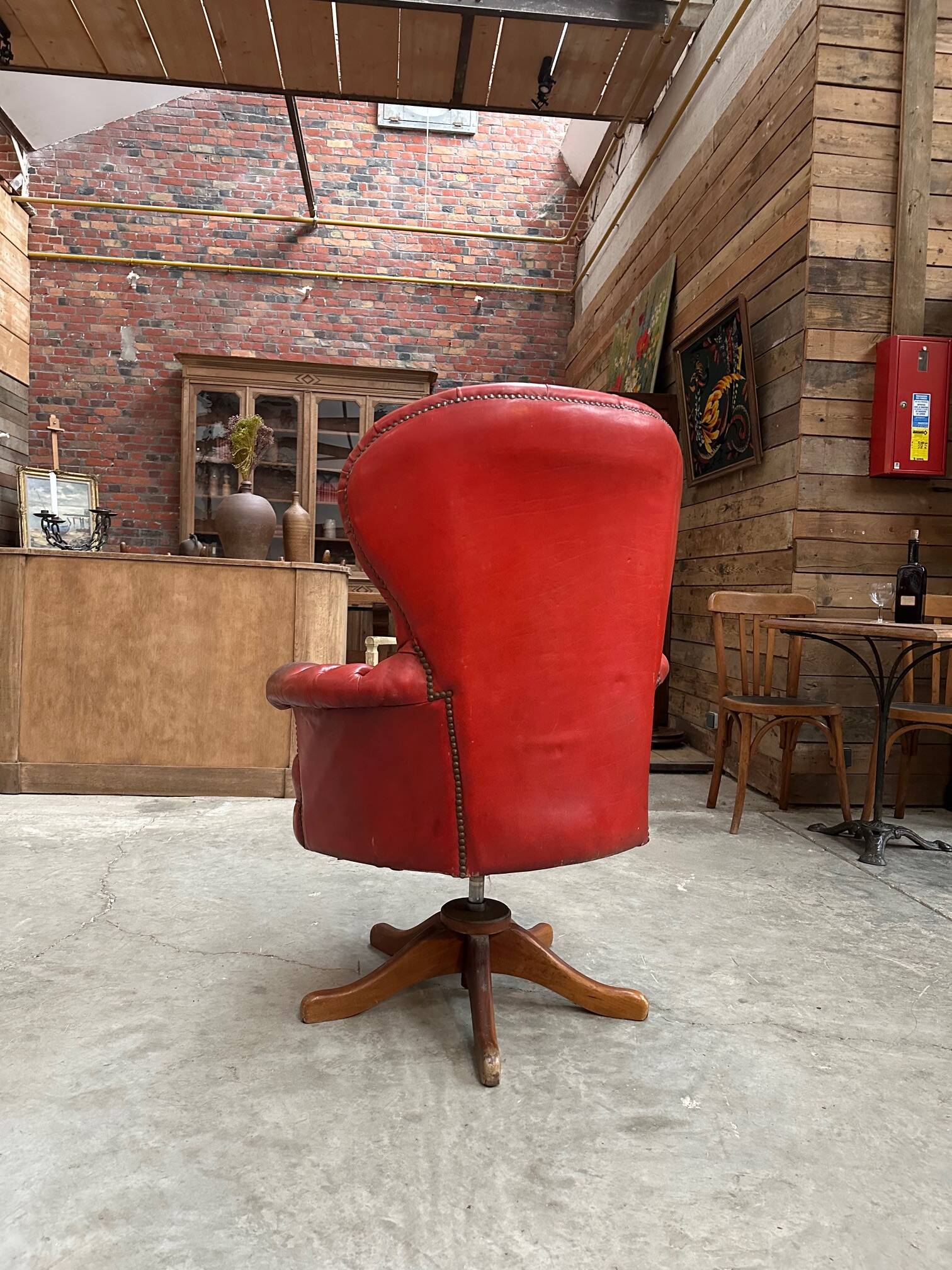 Fauteuil de bureau en cuir 60’S