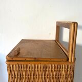 Rattan bread hutch