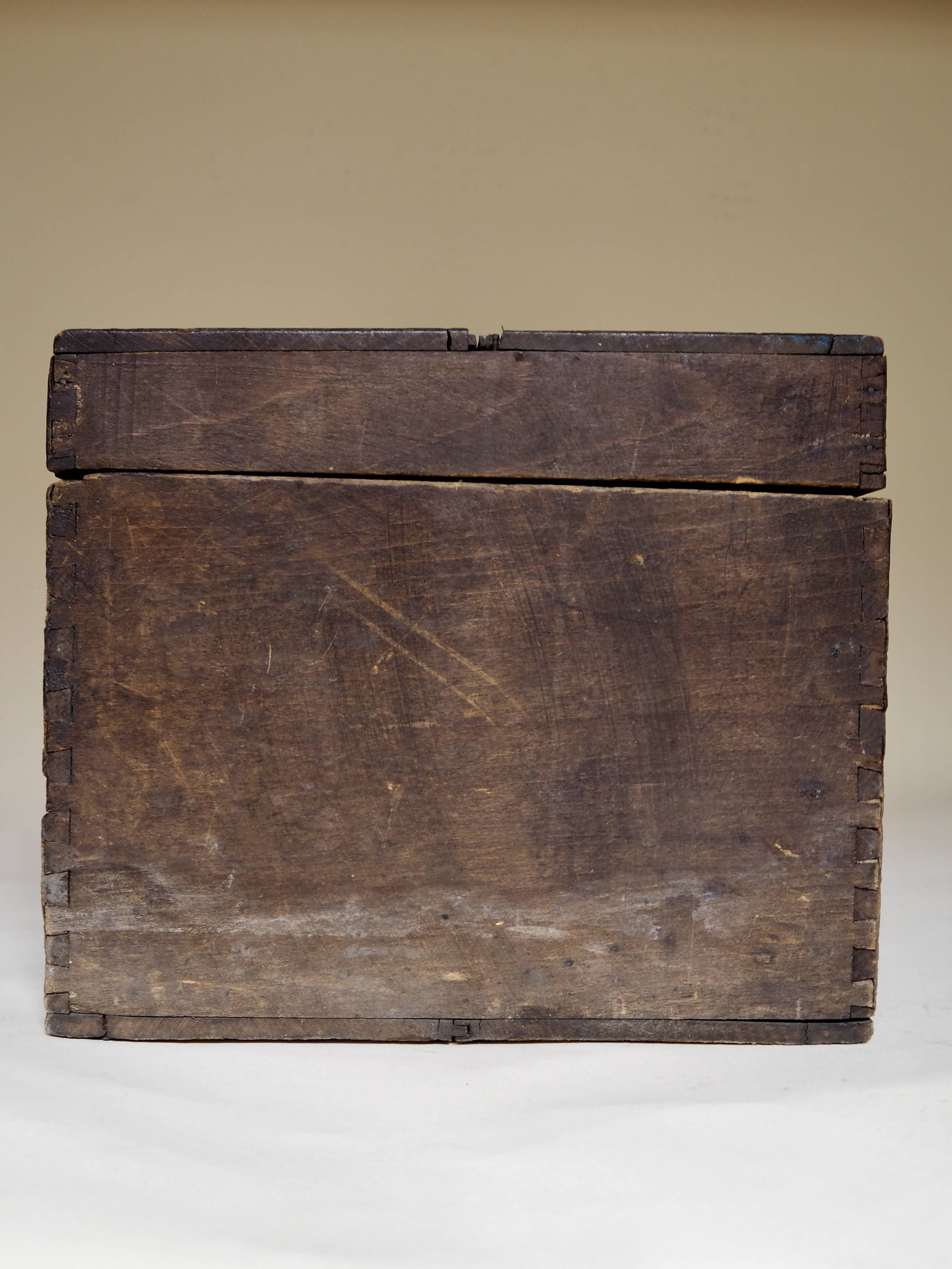 Old wooden workshop box from 1950