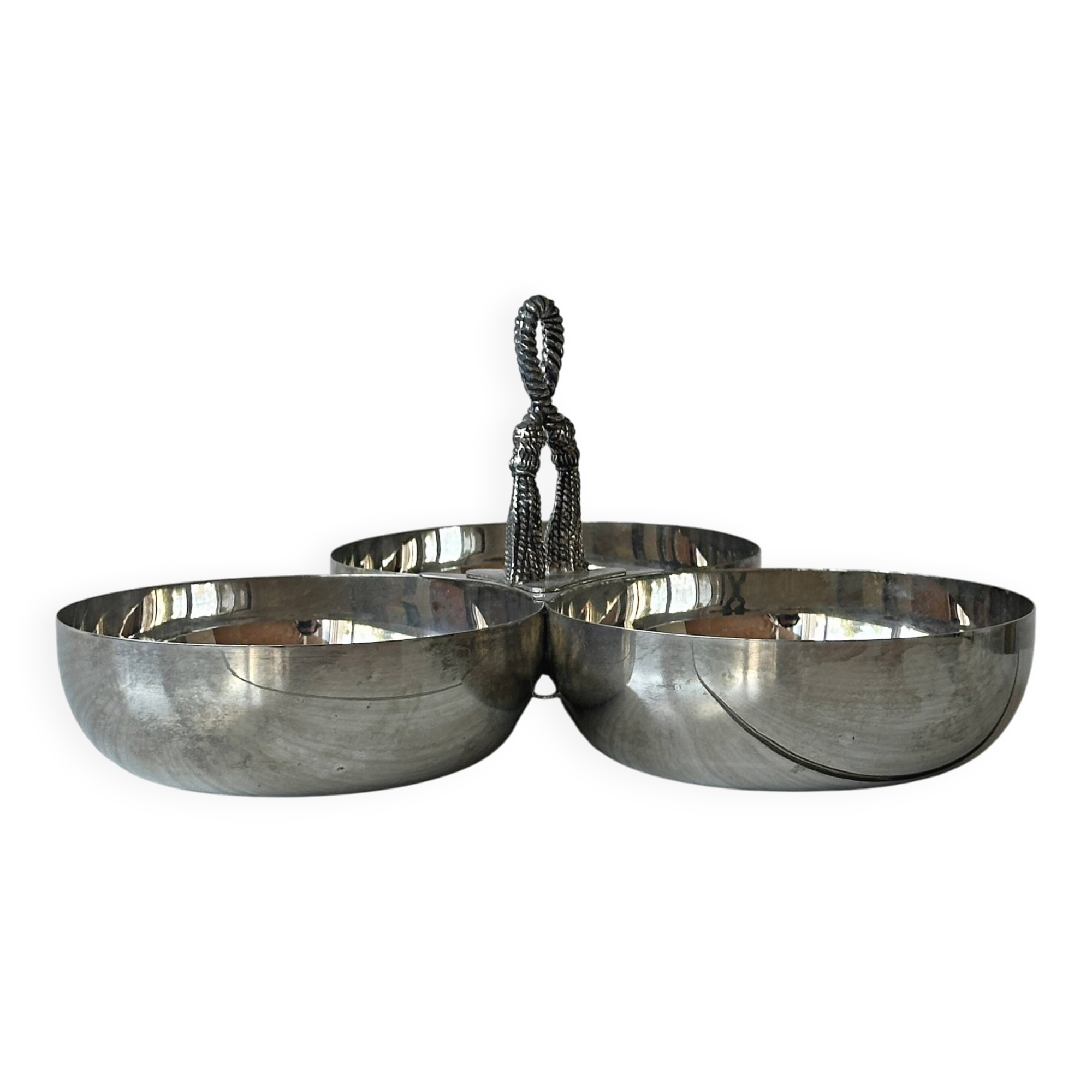 Vintage silver-plated compartment dish – Aperitif server