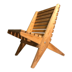 Chaise à ciseaux pliante - pin