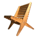 Vintage pine folding scissor chair