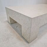 Fossil stone coffee table, 1980s
