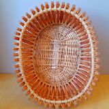 Rattan and bamboo planter from the 60s