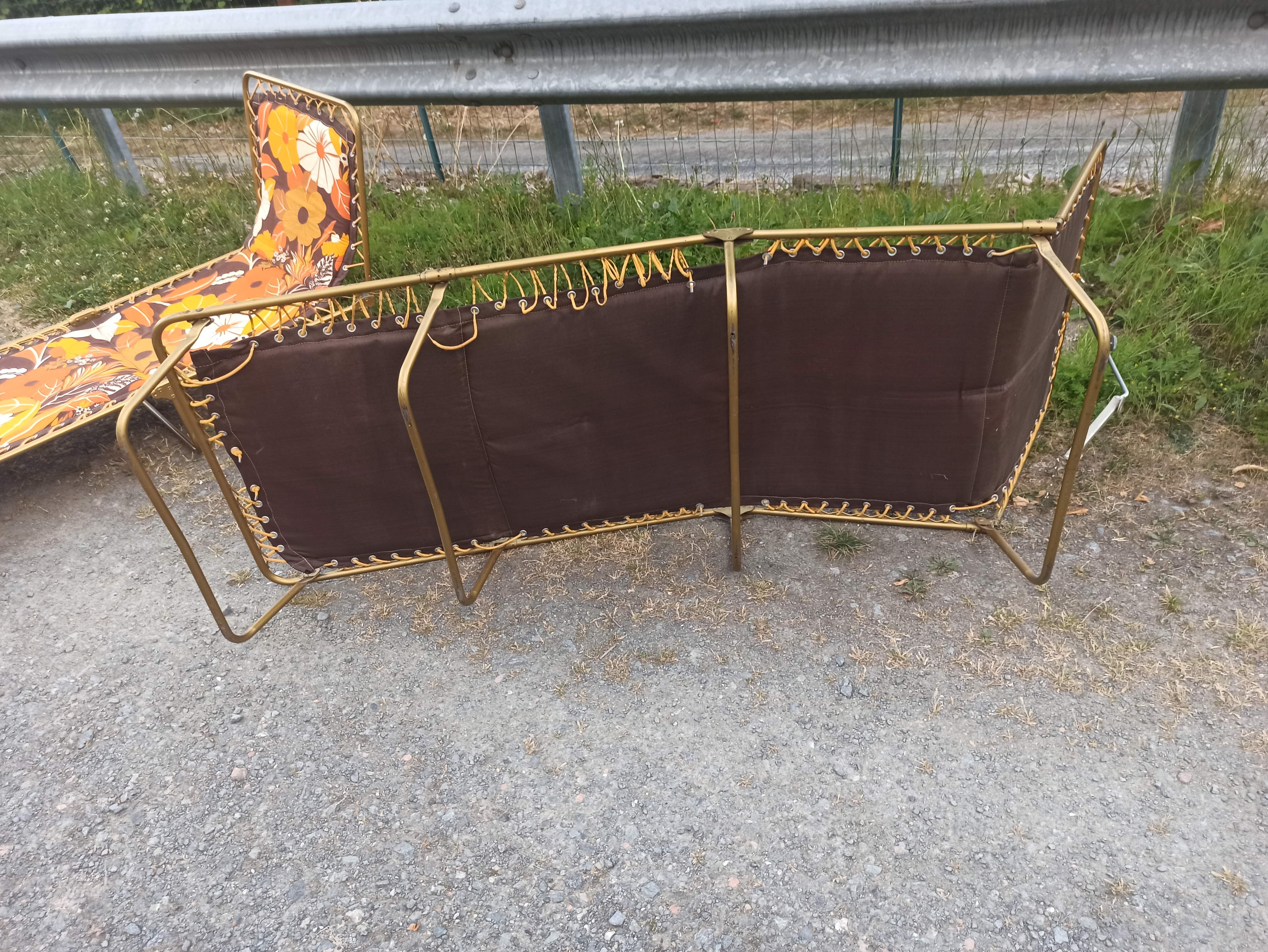 Set 2 sunbathes Lafuma vintage folding sun loungers