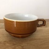 Tasse à chocolat bistrot en faïence marron
