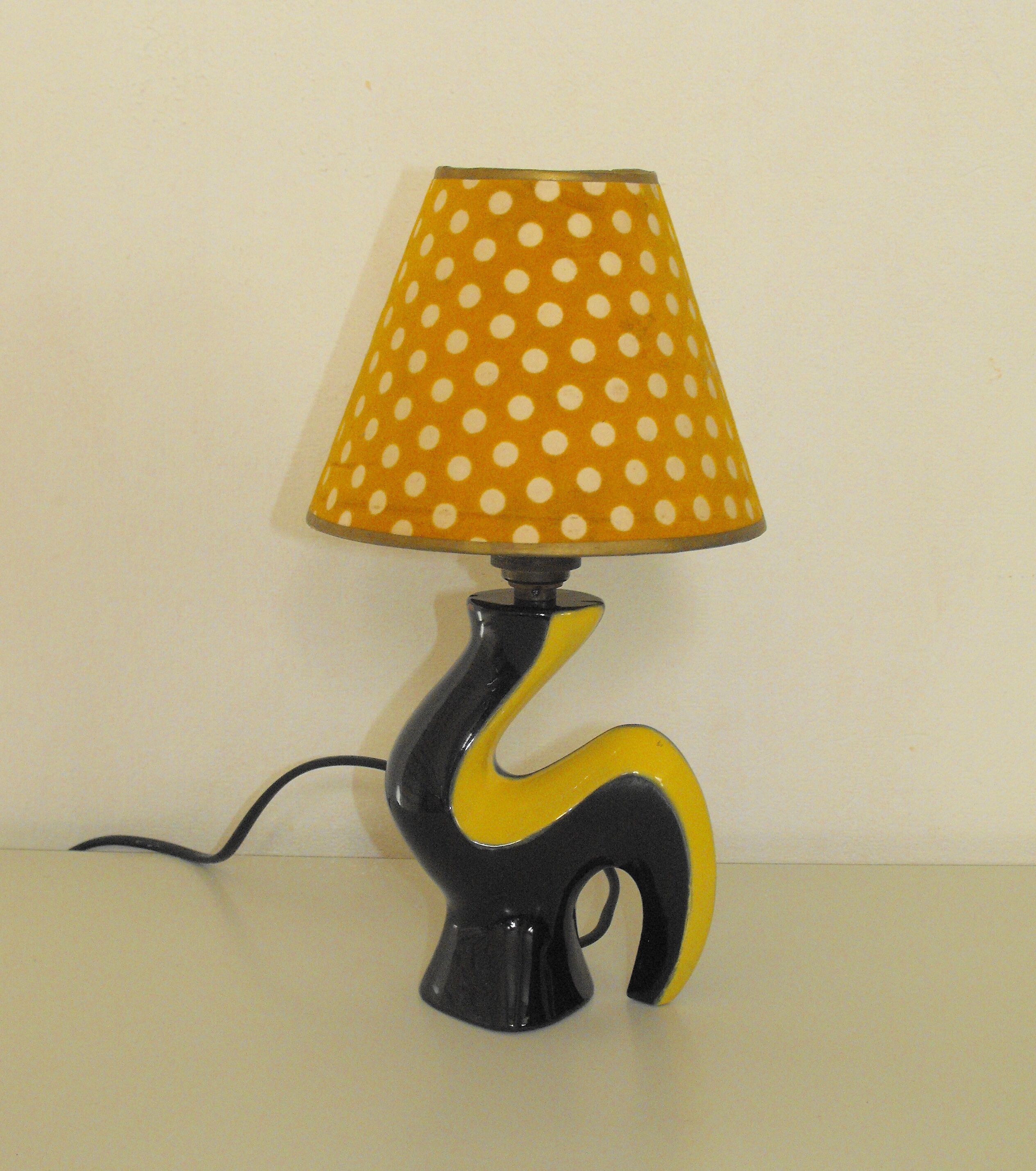 Ceramic Casserole lamp from the 60