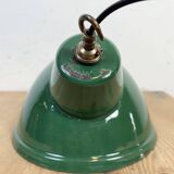 Industrial Green Enamel Factory Pendant Lamp, 1960s