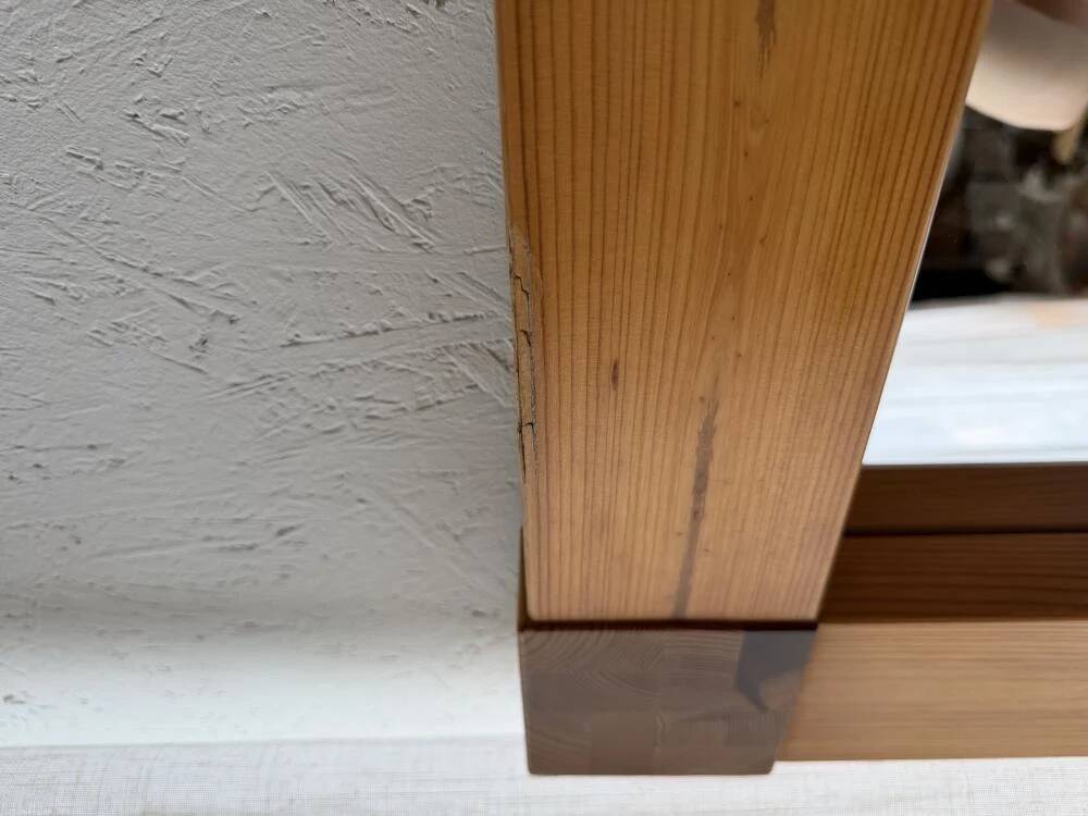 Large Danish pine wall mirror 1970s