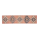 1970s Vintage Turkish Oushak Handmade Wool Cotton Orange Runner Rug 80X332