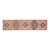 1970s Vintage Turkish Oushak Handmade Wool Cotton Orange Runner Rug 80X332