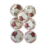 Flat plates with digoin roses sarreguemines