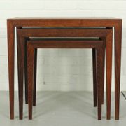 Tables gigognes en palissandre par bovenkamp Severin Hansen modèle 163 , 1960