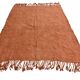 Kilim Turc Vintage Terracotta Uni, Tapis Naturel pour Salon et Chambre