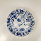 Rare Large Round Butter Dish Hutschenreuther Blue Onion Porcelain Germany